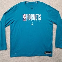 NBA Charlotte Hornets Basketball Long Sleeve Shirt Teal Size XL - $28.01