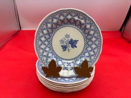 Set Of 7 Spode Blue Geranium Bread / Appetizer Plates - $184.99