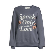 Love Juniors Graphic Sweatshirt Size XXXL/3XG (21) Color Grey - £14.20 GBP