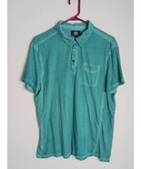Rock &amp; Republic Teal XL Mineral Vintage Wash Polo - $333.45 MXN