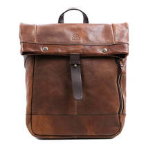 Leather Roll-Top Backpack - The Secret History - £266.98 GBP