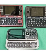 LG Envy2 VX9100M (Verizon) Messenger Phone Red &amp; Black Lot 3 Vtg Power O... - £38.00 GBP