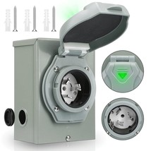 Rundik Pre-Drilling 50 Amp Generator Inlet Box, Nema 3R Generator, Etl L... - $41.99