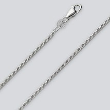 Rope Chain Necklace - 22 inch* (1.5mm* wide) - Sterling Silver - Made Italy [BN] - £17.94 GBP