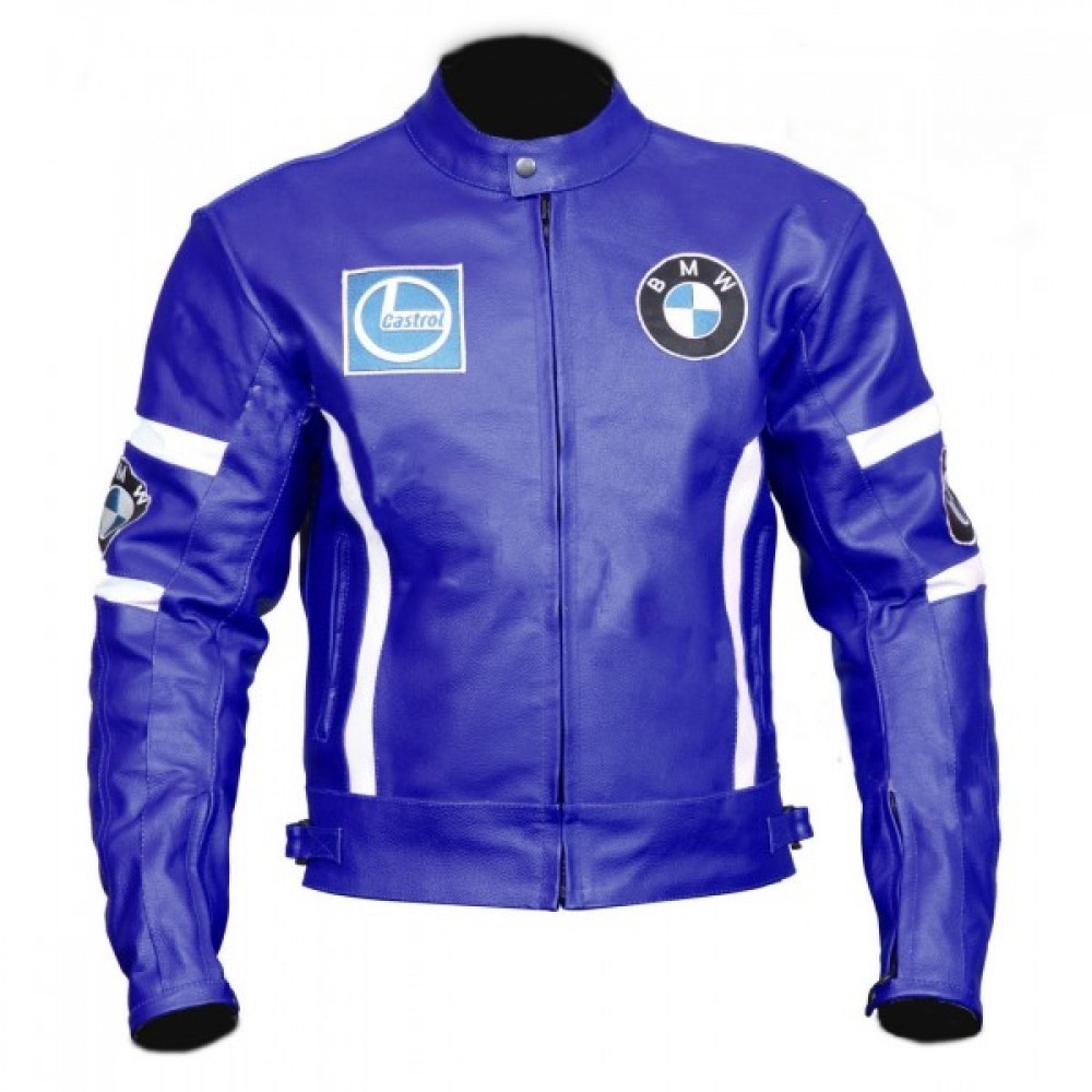 NEW BMW BLUE SPORT LEATHER SUIT JACKET MEN'S   2019