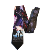 Star Wars Neck Tie Darth Vader Space Light Saber Black Blue - £14.80 GBP