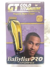 NEW! BABYLISS PRO FORFEX GT GOLD TITANIUM MAGNETIC MOTOR 684 HAIR CLIPPE... - $119.99