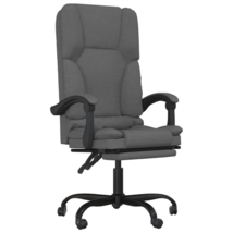 vidaXL Massage Reclining Office Chair Dark Gray Fabric - £133.48 GBP