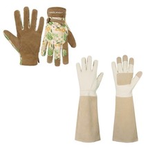 HANDLANDY Bundle - 2 Pairs of Gardening Gloves for Women, Pigskin Leathe... - $2,308.57 MXN