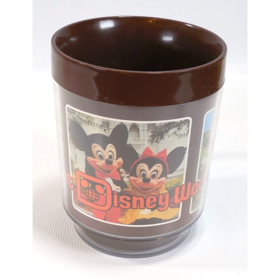 Primary image for Vintage 1970s Walt Disney World Thermo Serv Brown Insulated Mug Collectible