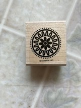 Stampin' Up! Mandela Flower Rubber Stamp Friendly Flowers Series 1 1/2" square - $11.29