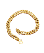 22k seal authentic gold 20.5cm chain link bracelets wife classic jewelry - €1.910,55 EUR