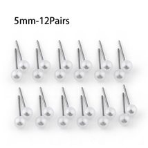 5Pairs/10Pairs/12Pairs Women Party Jewelry Fashion Pearl Earrings Ear Stud Round - £6.45 GBP+