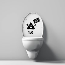 Put The Seat Down Toilet Stickers - Decal with Flag The Best - Black Sti... - £7.73 GBP+