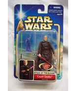 Vintage Star Wars Attack Of The Clones COUNT DOOKU Action Figure Toy 200... - $16.34