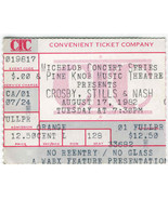 CROSBY STILLS &amp; NASH Vintage 1982 Ticket Stub PINE KNOB Music Theatre DE... - $8.75