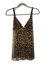 Victorias Secret Leopard Print Lace Detail Babydoll Nightie Sheer Size S... - $19.39