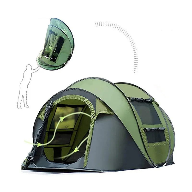 Automatic Quick Opening Tent 3-4 Person Waterproof Camping Tent Camping ... - £86.28 GBP