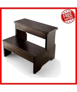 Sturdy Walnut Finish Two-Step Ladder for Adults and Kids - 450lbs Capacity - $1,174.57 MXN