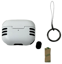For AirPods Pro 2nd Gen 2022/Pro 1st 2019 Case with Lock Cover & Keychain WHITE image 2
