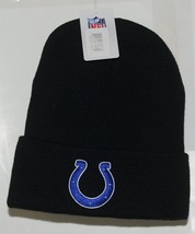 NFL Team Apparel Licensed Indianapolis Colts Black Winter Cap - $17.99
