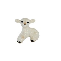 Bone China Lamb Baby Sheep Sitting Miniature Figurine - $14.99