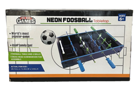 Real Wood Games Neon Fooseball Tabletop Game, New in Box - £18.50 GBP