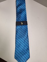 U.S. Polo Association Neck Tie Men&#39;s Blue Striped Brand New - £9.61 GBP