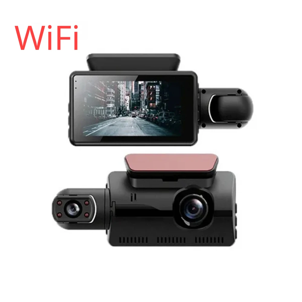 3 Channel Dash Cam Front Inside Rear Three Way Car Dash Camera, 1080P Dual - £31.18 GBP+