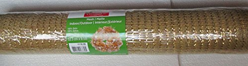 20 Inch X 10 Yard Indoor Outdoor Gold Mesh Material - $7.28