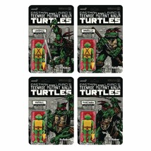 Super7 Teenage Mutant Ninja Turtles 4-Pack Mirage Variant 3.75&quot; ReAction Figure - £81.70 GBP