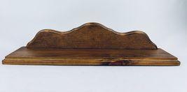 Vintage Wood Shelf Handcrafted Wall Mounted Retro Solid - Cottagecore Gr... - $25.00