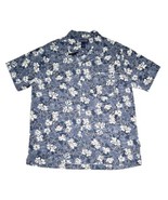 Structure Men&#39;s Size L 100% Cotton Button-Up Short Sleeve Floral Hawaiia... - £15.80 GBP