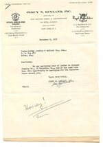 Percy Leyland Letter Fine English China &amp; Earthenware 5th Ave New York 1937 - $21.78