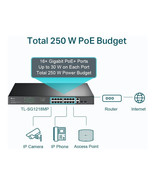 TP Link TL-SG1218MP 18PORT GIGABIT RACKMOUNT SWITCH WITH 16PORT POE  POR... - €237,65 EUR