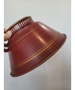 VTG Mid Century Modern Metal Lamp Shade Red Missing Lamp Shade Holder In... - $21.80