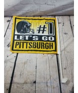 Vtg #1 Let&#39;s Go Pittsburgh Steelers NFL Car Auto Flag Magic Creations 11... - £7.40 GBP
