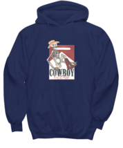 Funny Hoodie Cowboy Killers Navy-H  - £28.43 GBP