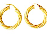 Unisex Earrings 14kt Yellow and White Gold 467513 - $679.00