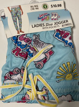 Briefly Stated womens sleep jogger XL blue roller skate pockets pajama pants NEW - £7.64 GBP