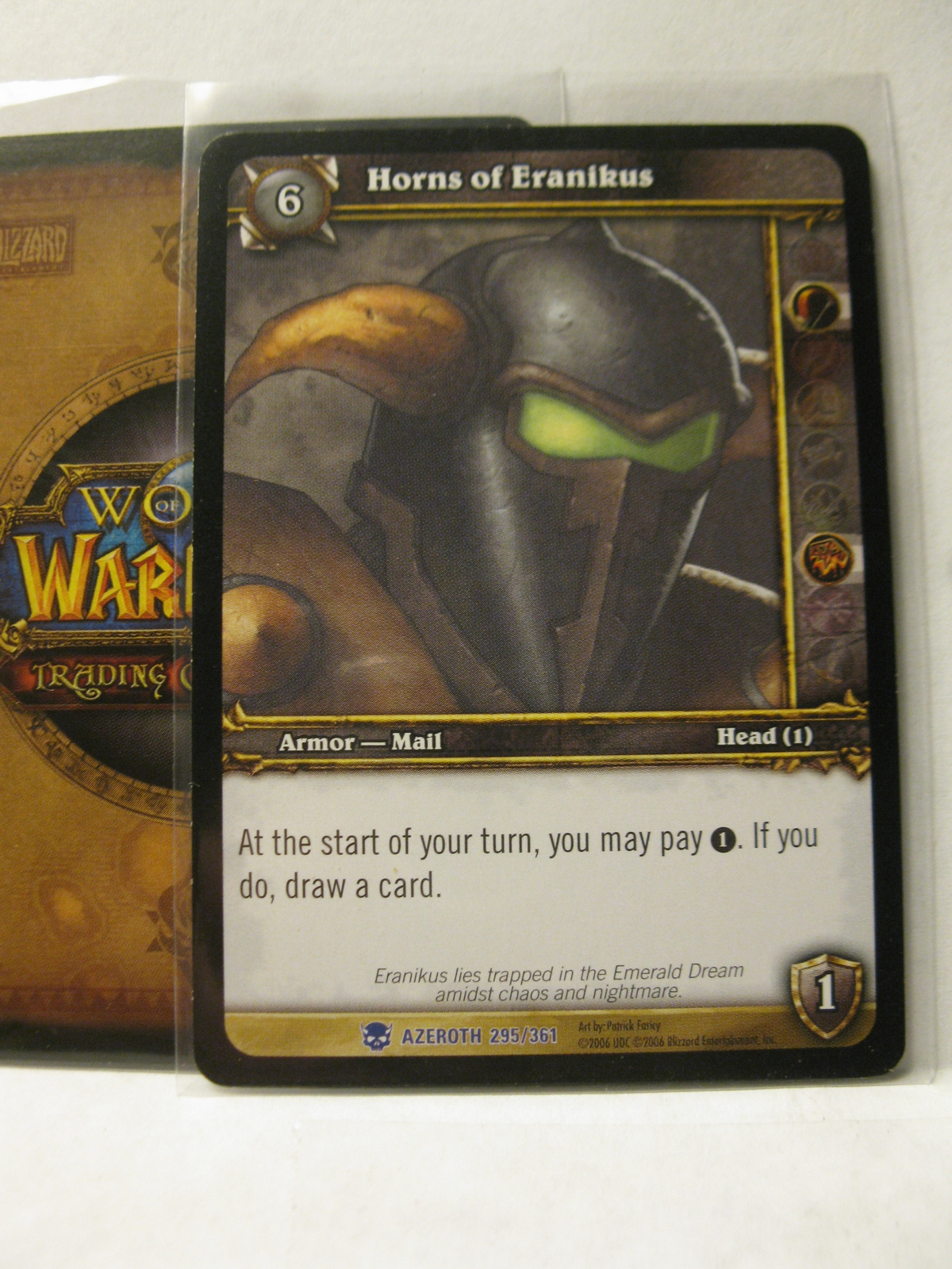 (TC-1597) 2006 World of Warcraft Trading Card #295/361: Horns of Eranikus - $1.00