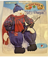 Vintage 1996 Daisy Kingdom “I.C. Penguin” Doll Ensemble Kit #32129 Holid... - $13.45