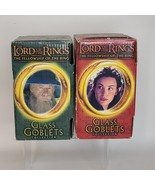 Lot of Two Vtg 2001 Lord Of The Rings Glass Goblets Arwen &amp; Gandalf Burg... - €16,39 EUR