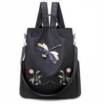 Fashion Embroidery Dragonfly Women Backpack High Quality Waterproof Oxford Shoul - £27.21 GBP