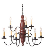 Irvin&#39;s Country Tinware Fairfield Chandelier in Americana Red - £467.07 GBP