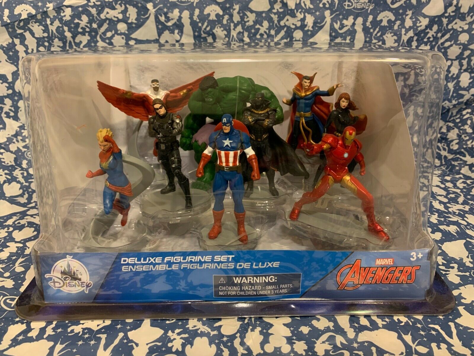 New Disney  Avengers Deluxe Figurine Play Set Captain America Hulk Iron man falc - £53.38 GBP