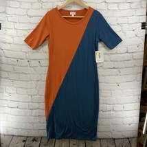 Lularoe Julia Style Dress Womens Sz M Bodycon Blue Orange NWT - $19.79