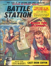 Battle Station #1 11/1961-1st issue- pulp thrills-cheesecake-Steve McQueen-VF+ - £169.58 GBP