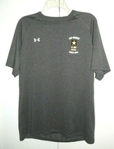 Under Armour Heat Gear Loose Men&#39;s Medium Ss Shirt Stay Usarcent Us Army Gray - $16.99