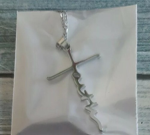 Stainless Steel ~ "Faith" ~ Cross Pendant Necklace ~ 18" Chain ~ 2" Extender Item image 8